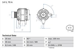 BOSCH Lichtmaschine Generator Lima 0 986 048 891 +125.71€ Pfand für VW POLO FOX