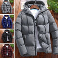 Herren Jacke Winter warme Daunenjacke Gefüllte Jacke mit Reißverschluss Coat