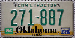 USA Nummernschild Oklahoma is OK , License Plate , US Kennzeichen Schild 271887