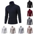 Pullover Rollkragen pullover Herren Gestrickt Slim Fit Warm Langarm Winter Neu