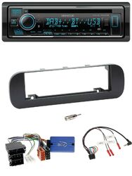 Kenwood Lenkrad Bluetooth DAB USB CD Autoradio für Fiat Panda 2012-2020 schwarz