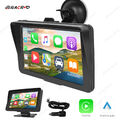 Autoradio 7 Zoll Tragbar Touchscreen Navi Wireless Apple CarPlay Android Auto FM