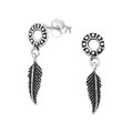 O&S  Feder Ohrstecker Ohrhänger Ohrringe 925 Sterling Silber Boho Indianer Damen