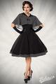 Kleid mit Cape Retrokleid Swingkleid schwarz Rockabilly Kleid 50er Jahre Stil