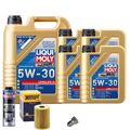 Motoröl 5W30 LIQUI MOLY Longlife Iii 9L+HENGST Ölfilter+Spülung+Ölablassschraube