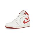 Nike Air Jordan 1 MID SE - Sneaker Weiß Rot Gr. 44 NEU OVP