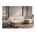 Ecksofa Sofa Polster Couch Wohnlandschaft U Form Bettfunktion Textil Stoff Big