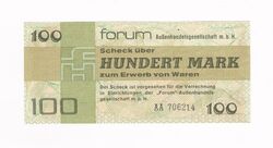 100 Mark Forumscheck  UNC