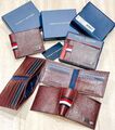 Tommy Hilfiger Herren-Geldbörse Designer brandneu Kirsche reines weiches Leder Geschenkbox.