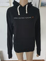 Hoodie, Sweater, Langarm, Kapuze, Schwarz, Gr. S, Aufdruck