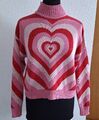 Strickpullover pink mit Herzen von New Yorker