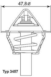 BorgWarner (Wahler) Thermostat Kühlmittel 3457.90D für MERCEDES KLASSE W203 S203