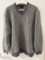 Dunhill 100%Kaschmir Pullover Houndstooth aus Scotland V-Ausschnitt Gr.L WIE NEU