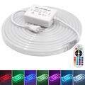 220V 230V Neon LED Stripe Streifen RGB Flex Lichtschlauch Band Leiste Dimmbar