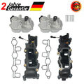 2x Ansaugbrücken & 2x Stellmotor 4-polig Für Audi A4 B7 A6 C6 Q7 4L 2.7 3.0 TDI