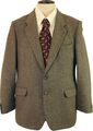 VINTAGE ST MICHAEL HERREN 40" KURZ GRÜN/BRAUN TWEED JACKE