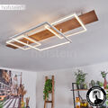 Holz/weiß LED Decken Lampen dimmbar Flur Ess Wohn Schlaf Zimmer Leuchte modern