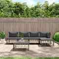 Garten Lounge Set mit Kissen Gartenmöbel Sitzgruppe Sofa Poly Rattan vidaXL