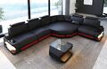 Couch Eck Sofa Ledercouch Eckcouch Leder Weiß Schwarz Luxus Ecksofa Asti L Form