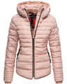 Marikoo Damen Jacke (42/XL)  in Rosa Parka Steppjacle gefüttert Teddyfell Amber