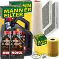 MANN INSPEKTIONSPAKET+7L MOTUL 8100 5W-30 ÖL passend für BMW 5er E39 525d 530d