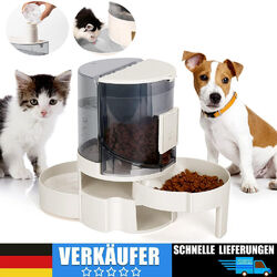 2-in-1 Futterautomat Katze Automatischer Futterspender für Katze und Hund Katzen
