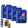 Motoröl 0W30 LIQUI MOLY Synthoil Longtime Plus 4L+HENGST Ölfilter +Spülung