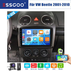 32G CarPlay Android13 Autoradio 2Din Kam DAB GPS Nav Für VW Beetle 2001-2010 9"