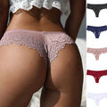 5er Pack Damen Sexy Tangas Slips Blumen Spitze G-strings Unterwäsche Panty