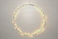 Wunderschöner Metallring Kranz 30-LED Lichter Ring warm-weiß Ø30cm silber NEU