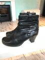 Gabor Damen Stiefelette Gr.4,5 schwarz Leder