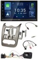 JVC DAB Bluetooth Lenkrad USB 2DIN Autoradio für Dacia ab 2012 dunkelsilber