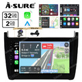 2+32G Android 13 Autoradio Carplay Kam GPS Navi für VW Polo 6C1 6R1 2009-2018