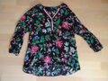 Comma Damen Bluse Schlupfbluse Tunika Gr. 40 bunt blumen geblümt