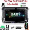 DAB+ Android 13 Autoradio Carplay Navi KAM Für VW GOLF 5 6 Touran Polo EOS 2+64G