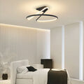 Modern Schwarz LED Deckenlampe Deckenleuchte Stufenlos Dimmbar Pendelleuchte /