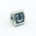 Pandora 925 Sterling Silber Buchstabe U Fass Charm Alphabet Anhänger Armband ALE