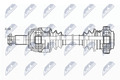 NTY ANTRIEBSWELLE 665mm HINTEN LINKS RECHTS passend für BMW 5 | NPW-BM-174