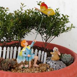 Skulptur Miniatur Fee Figur Outdoor Kinderzimmer Dekoration Harzornament für