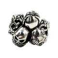 Don't listen Don't look Don't say 925 Sterling Silber Rock Punk Three Skull Ring