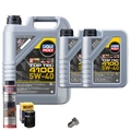 Motoröl 5W40 LIQUI MOLY 7L+HENGST Ölfilter+Ölschlammspülung+Ölablassschraube