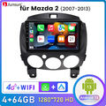 Android 13 4+64G Autoradio Für Mazda 2 2007-2013 GPS Sat Nav DAB BT WIFI CarPlay