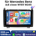 128GB Autoradio Für Mercedes-Benz A/B Klasse/Vito W169 W639 W245 Navi Android 13