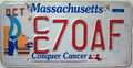 Massachusetts USA Nummernschild Kennzeichen US Special License Plate CC 70 AF