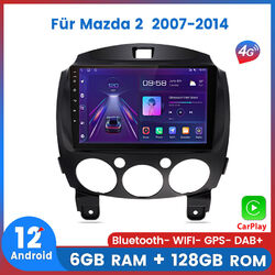 Für Mazda 2 2007-2014 Carplay Autoradio 6+128GB 8 Kern GPS NAVI BT 4G WIFI DAB+