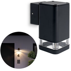 Wandleuchte ATUNI - UP oder DOWN Wandlampe inkl. GU10 Leuchtmittel 6W warmweiß