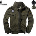 US Army Herren Bomber Jacke Military Flight Pilot Multi Pocket Freizeit Jacket