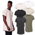 Urban Classics Herren T-Shirt Shaped Turnup Long Tee extra lang oversize Shirt