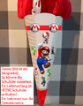Dekoelemente für Schultüte / Zuckertüte Super Mario verschiedene Farben