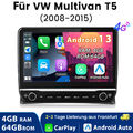 4+64GB Carplay Autoradio Für VW Multivan T5 08-2015 Android13 GPS Nav WIFI 4G BT